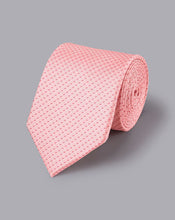 Load image into Gallery viewer, Stain Resistant Pattern Silk Tie - Light Coral
