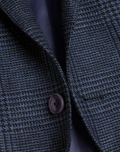 Load image into Gallery viewer, British Luxury Linen Wool Prince of Wales Check Jacket - Indigo Blue
