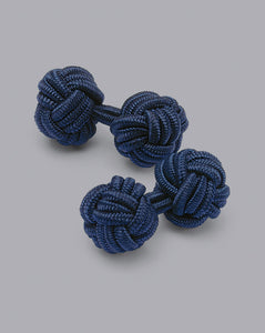 Knot Cufflinks - Indigo Blue