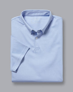 Smart Short Sleeve Jersey Polo - Sky