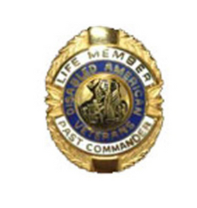 Blue/White Past Commander Life Member Officer Lapel Pin