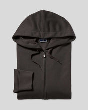 Load image into Gallery viewer, Jersey Hooded Zip Through Sweater - Charcoal
