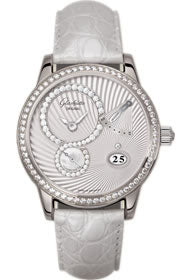 Glashutte Ladies 65-01-50-50-04 White Crystal Diamond Bezel