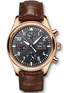 IWC Men`s 3717-13 Classic Pilot`s Automatic Chronograph 18K Rose