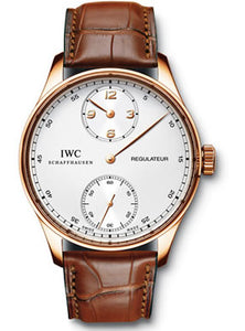 IWC Men`s 5444-02 Portuguese Regulateur Rose Gold Case Silver Dial