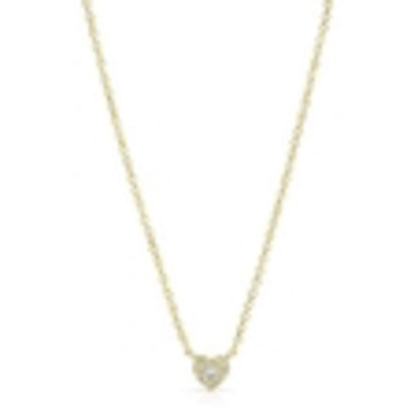 Natalie K Diamond 14k Yellow Gold Diamond Heart Pendant Necklace-test78