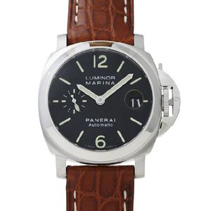 Panerai PAM 00048 Luminor Marina Steel Black Dial Watch