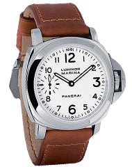 Panerai PAM 00113 Luminor Marina Steel White Dial Watch