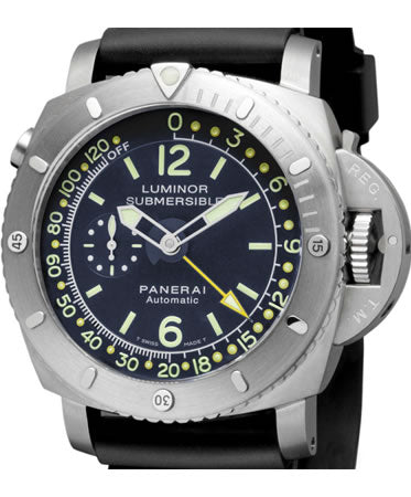 Panerai PAM 00193 Submersible Depth Gauge Luminor Black Dial Watch