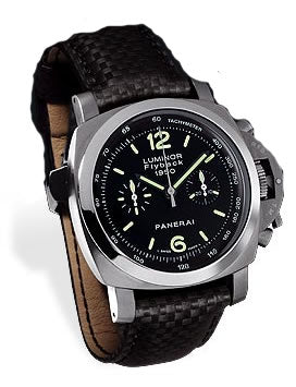 Panerai PAM 00212 Luminor 1950 Chrono Flyback Steel Black Dial Watch