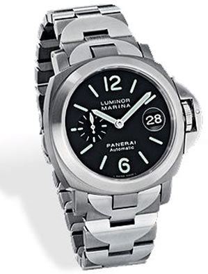 Panerai PAM 00221 Luminor Marina Titanium Bracelet Men`s Watch