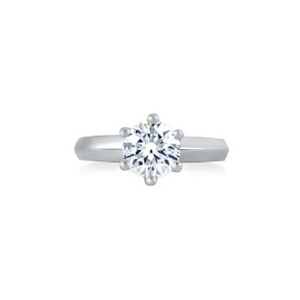 A.JAFFE 14K White Gold Emerald Cut Delicate Pave Engagement Ring MES673-test13