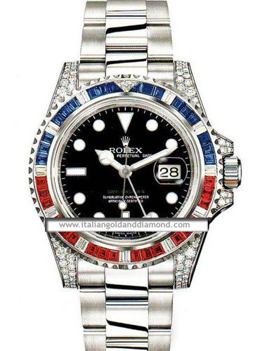 Rolex 116759 SARU Men`s GMT Master II 18K White Gold