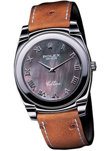 Rolex 5330/9 Ladies Cestello 18K White Gold Leather Strap