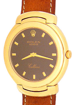 Rolex 6623/8 Men`s Cellini 18K Yellow Gold Leather Strap