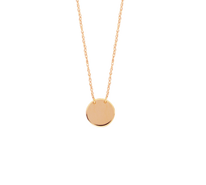 14K Gold Mini Disc Necklace