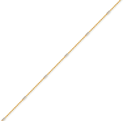 0.8mm Two-Tone Cable Chain with Cylinders