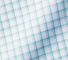 Load image into Gallery viewer, Button-Down Collar Non-Iron Cotton Stretch Oxford Shadow Check Shirt - Teal Green
