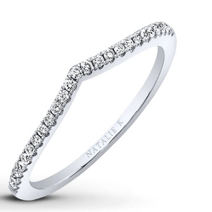 Natalie K Diamond Band 1/8 ct tw Round-cut 14K White Gold-test67