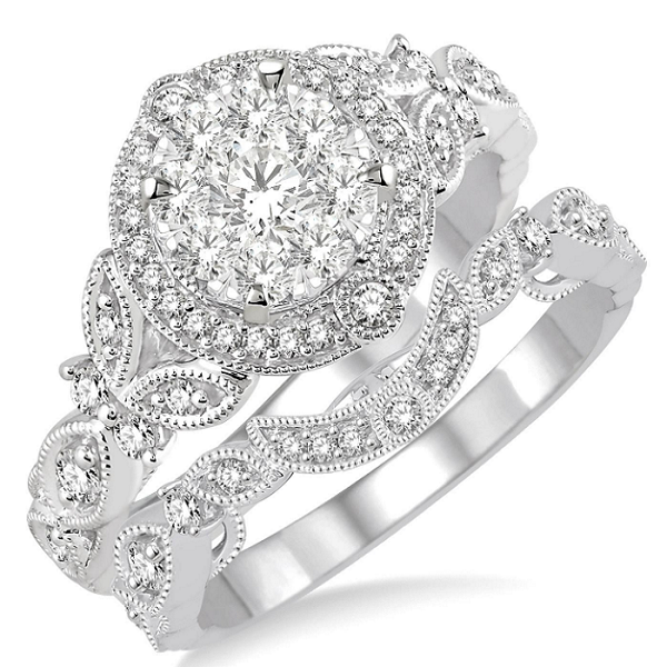 3/4 Ctw Diamond Lovebright Wedding Set with 5/8 Ctw Engagement Ring-test31