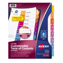 Avery 8 Tab Dividers