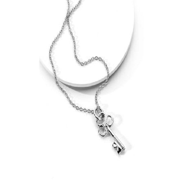 Skeleton Key Diamond Charm Pendant-test74