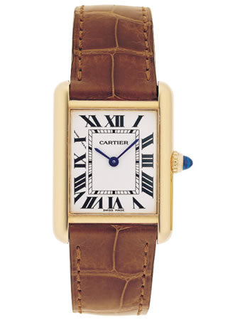 Cartier Ladies W1529856 Tank Louis 18kt Yellow Gold Watch