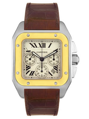 Cartier Men`s W20091X7 Santos 18k yellow gold Watch