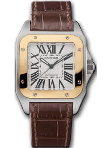 Cartier Ladies W20107X7 Santos 100 Gold & Steel Watch