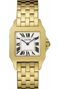 Cartier Ladies W25062X9 Santos Demoiselle 18K Yellow Gold Watch