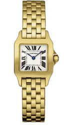 Cartier Ladies W25063X9 Santos Demoiselle 18K Yellow Gold Watch