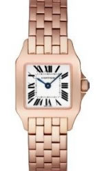 Cartier Ladies W25073X9 Santos Demoiselle 18Kt Rose Gold Watch