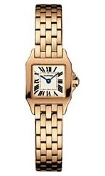 Cartier Ladies W25077X9 Santos Demoiselle Mini 18Kt Rose Gold