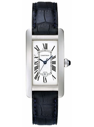 Cartier Ladies W2603656 Tank Americaine 18K White Gold Watch