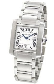 Cartier Men`s W51002Q3 Tank Francaise Steel Auto Bracelet Watch