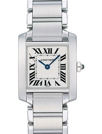 Cartier Ladies W51008Q3 Tank Francaise White Dial Quartz Watch