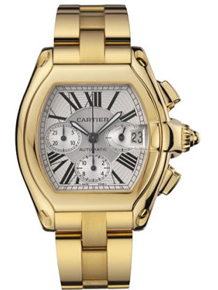 Cartier Men`s W62021Y2 Roadster Chronograph 18Kt Yellow Gold