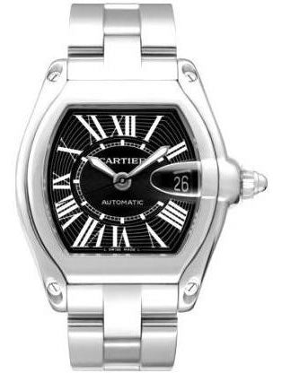 Cartier Men`s W62041V3 Roadster Black Dial Bracelet Watch