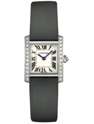 Cartier Ladies WE100231 Tank Francaise 18K White Gold Diamond Watch