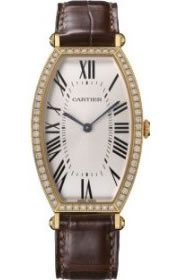 Cartier Ladies WE400451 Tonneau 18K Rose Gold Diamond Watch