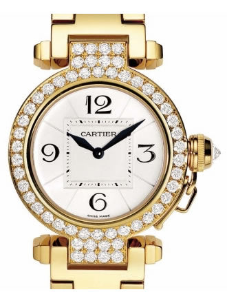 Cartier Ladies WJ11945G Pasha 32MM 18K Yellow Gold Watch