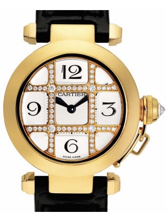 Cartier Ladies WJ11951G Pasha 32MM 18K Yellow Gold Watch