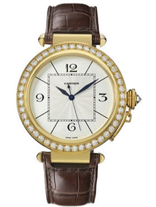 Cartier Men`s WJ120351 Pasha 42MM 18K Yellow Gold Diamond Watch