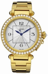 Cartier Men`s WJ1203H9 Pasha 42MM 18K Yellow Gold Diamond Watch